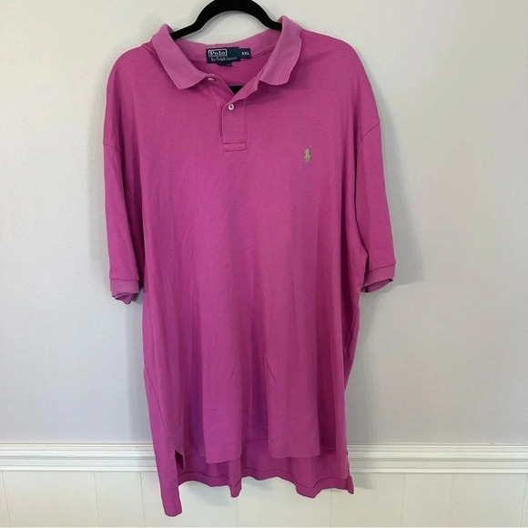 Polo by Ralph Lauren Men's Short Sleeve Purple Button Up Cotton Polo Sz XXL GUC - Picture 2 of 7
